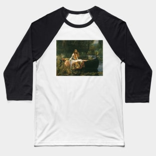 The Lady of Shalott (On Boat) by John William Waterhouse Baseball T-Shirt